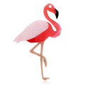 2020 NUEVA TENTRA TRENDA ACRYLIC Flamingo Keychain con encanto chapado en oro y anillo de llave de acero inoxidable y hebilla